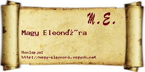 Magy Eleonóra névjegykártya